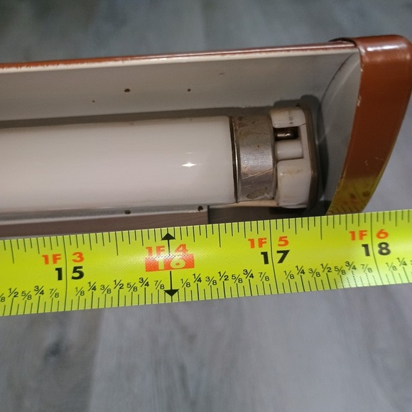 Brown Metal Vintage Desk Banker Lamp Fluerosecent Push Button UL E69325 - Picture 5 of 10